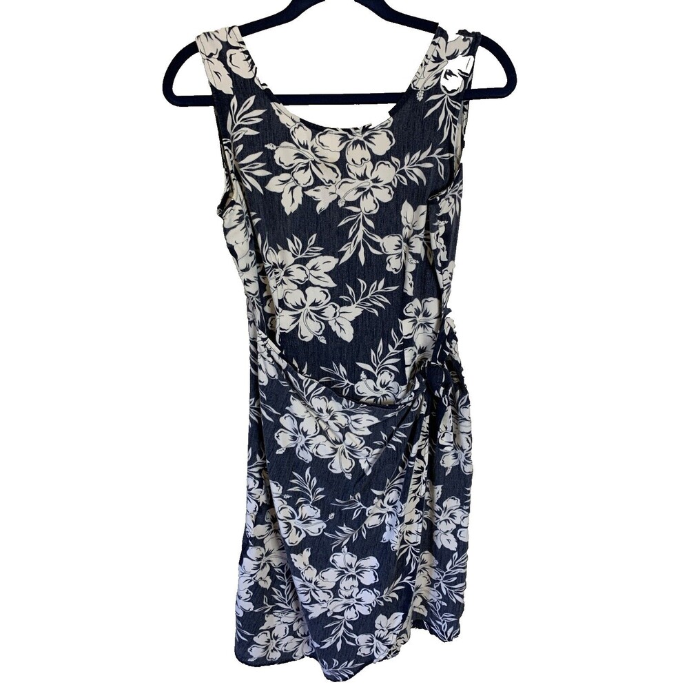 Caribbean Joe Womens Dress  100% rayon sleeveless petite medium Hawaiian dress